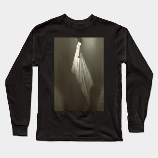 Ghost Woman Floating in the Air - Vintage Long Sleeve T-Shirt by Bootyfreeze